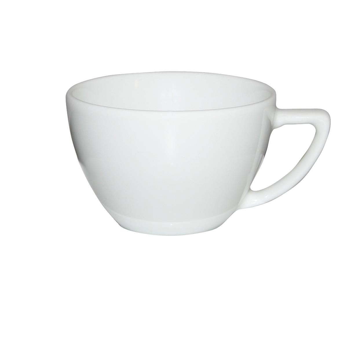 Witte Cappuccinokop Classic met opdruk